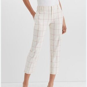 Club Monaco Patterned Matie pants cropped slim fit trouser size 4